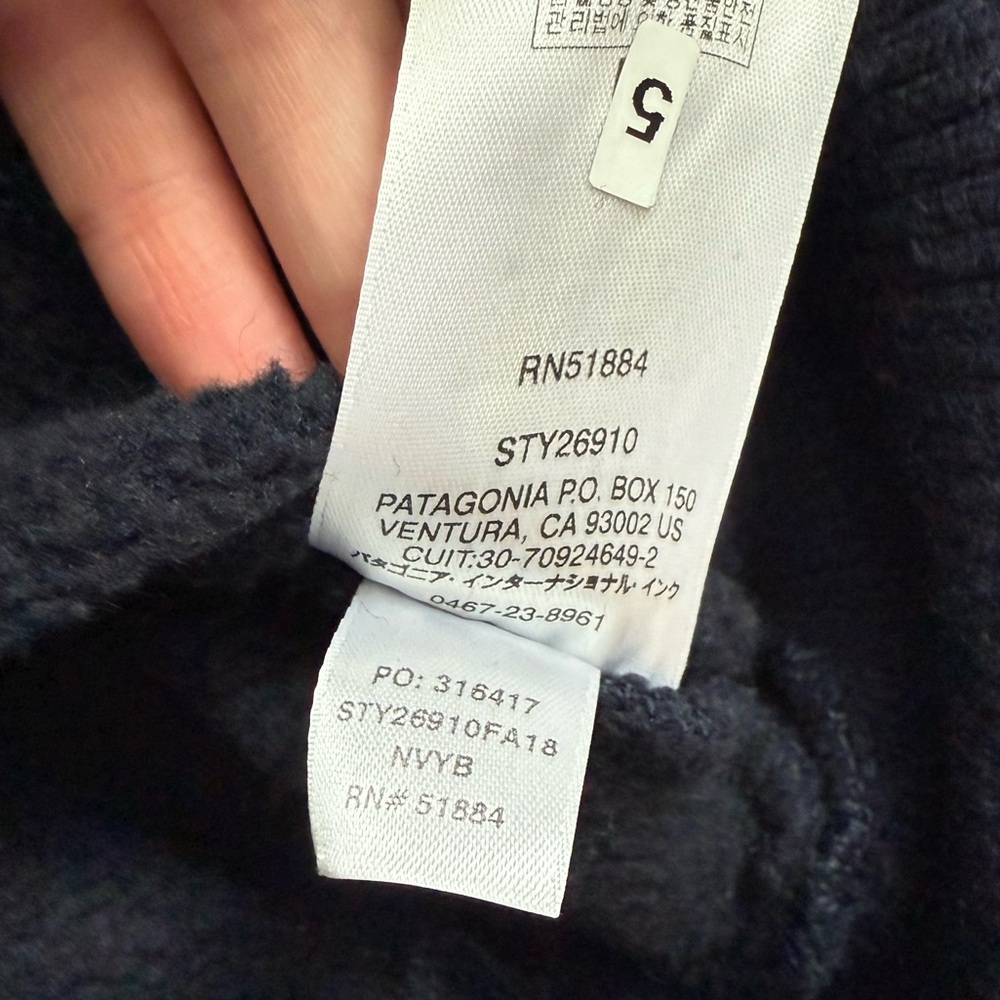 Patagonia Wool 3/4 Zip Navy Sweater / Women’s Medium - Picture 9 of 15